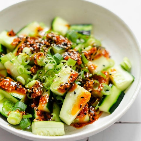 Sesame Marinated Cucumbers